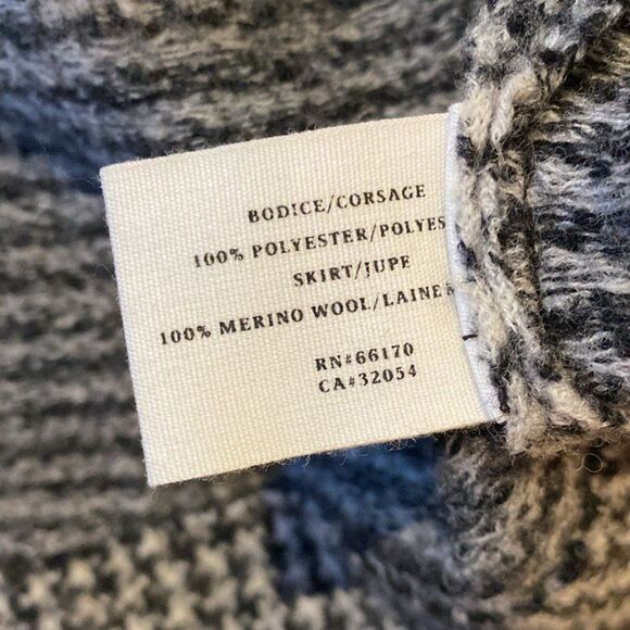 Anthropologie Sparrow Vapor Rise Black Houndstooth Wool Sheath Dress M NWT - Picture 9 of 11